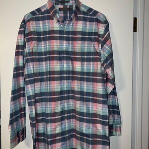 Daniel Cremieux Men's Plaid Shirt in Blue, Pink, and Green